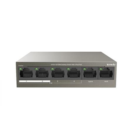 Tenda TEF1106P-4-63W PoE AT switch 4x PoE 802.3af/at