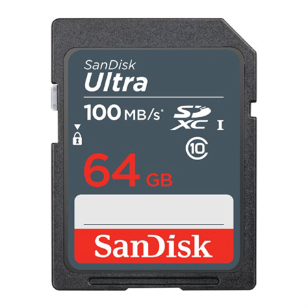 SanDisk Ultra 64GB SDXC Memory Card 100MB/s; SDSDUNR-064G-GN3IN