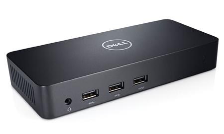 DELL D3100/ dokovací stanice/ USB 3.0/ Ultra HD Triple Video Docking Station/ RJ-45/ 2x HDMI/ 1x DisplayPort/ replikátor; 452-BBOT