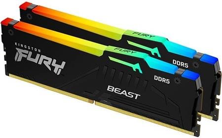 Kingston FURY Beast Black RGB EXPO 32GB DDR5 6000MHz CL36 / DIMM / Kit 2x 16GB; KF560C36BBEAK2-32
