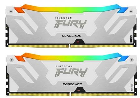 Kingston DIMM DDR5 (Kit of 2) FURY Renegade White RGB XMP 32GB 6000MT/s CL32; KF560C32RWAK2-32