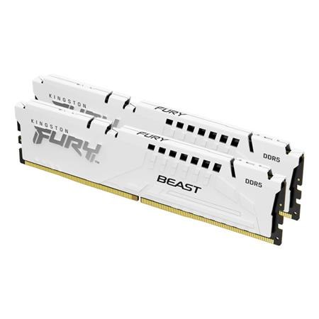 Kingston DIMM DDR5 (Kit of 2) FURY Beast White XMP 32GB 5200MT/s CL40; KF552C40BWK2-32