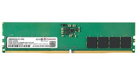 Transcend paměť 16GB DDR5 4800 U-DIMM (JetRam) 1Rx8 2Gx8 CL40 1.1V; JM4800ALE-16G