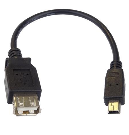 PremiumCord USB redukce kabel USB A/female - Mini 5pin USB/male 20cm; kur-15