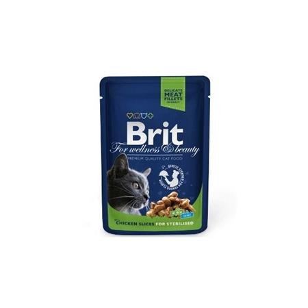 Brit Premium Cat kapsa Chicken Slices for Steril 100g; 68103