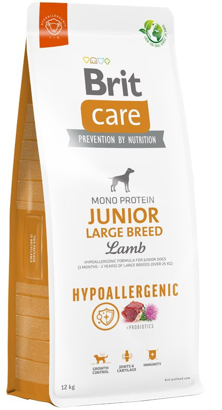 Brit Care Dog Hypoallergenic Junior Large Breed Lamb 12kg; 140089