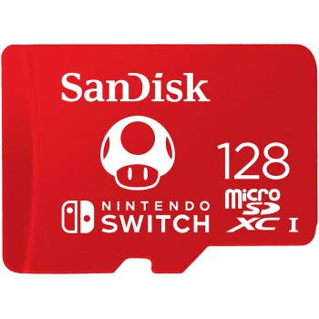 Sandisk Nintendo Switch micro SDXC 128 GB 100 MB/s A1 C10 V30 UHS-1 U3; SDSQXAO-128G-GNCZN