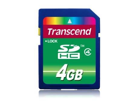 Transcend 4GB SDHC (Class 4) paměťová karta
