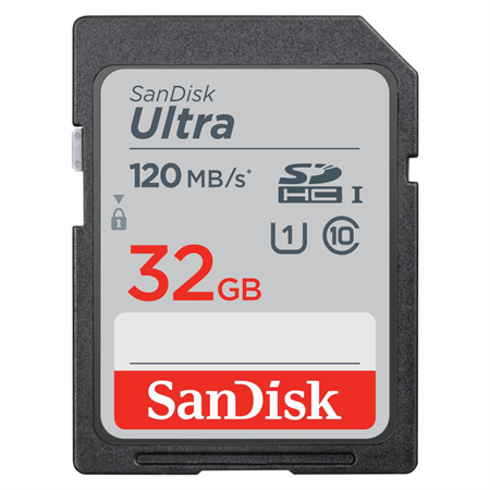 SanDisk Ultra 32GB SDHC Memory Card 120MB/s; SDSDUN4-032G-GN6IN