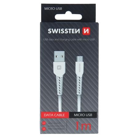 Swissten datový kabel USB / micro USB 1m bílý; 71505521