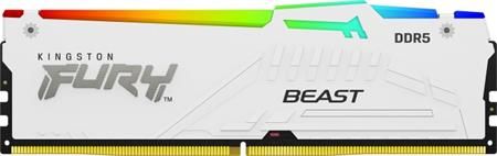 Kingston DIMM DDR5 FURY Beast White RGB XMP 16GB 6000MT/s CL40; KF560C40BWA-16