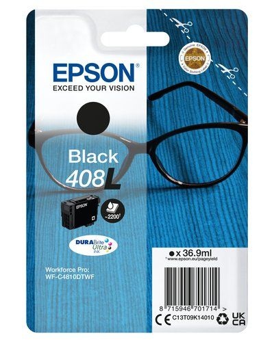 Epson Singlepack Black 408L DURABrite Ultra Ink; C13T09K14010