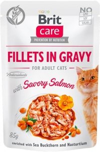 Brit Care Cat Fillets in Gravy Savory Salmon 85g; 110628