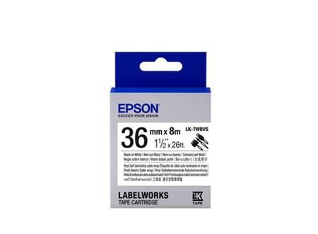 Epson Label Cartridge LK-7WBVS black on white cable tape