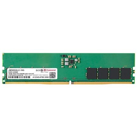 Transcend paměť 16GB DDR5 4800 U-DIMM (JetRam) 1Rx8 2Gx8 CL40 1.1V; JM5600ALE-16G