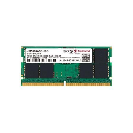Transcend paměť 16GB JM DDR5 5600 SO-DIMM 1Rx8 2Gx8 CL46 1.1V; JM5600ASE-16G
