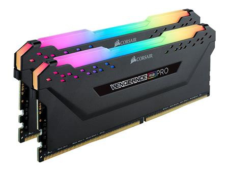 Corsair Vengeance RGB PRO 32GB DDR4 3200MHz Unbuffered 16-20-20-38 black Heat spreader DIMM; CMW32GX4M2E3200C16