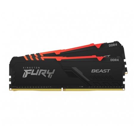 Kingston FURY Beast DDR4 64GB 2666MHz CL16 2x32GB RGB Black; KF426C16BB2AK2/64