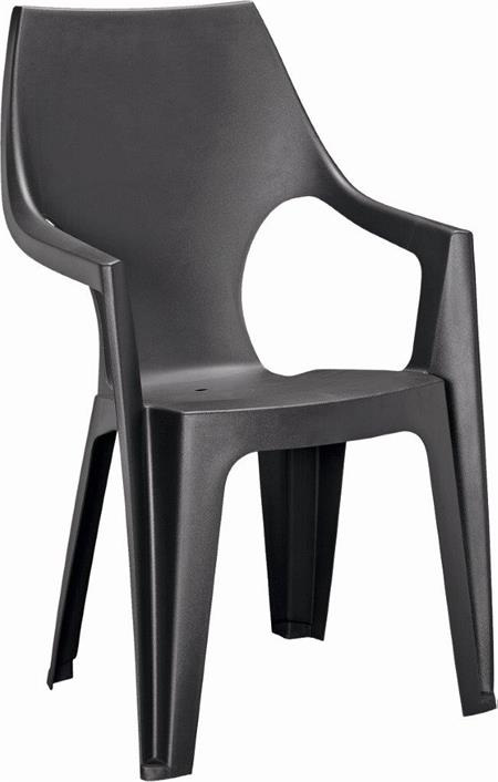 Keter Plastová židle Dante highback grafitová; 610007