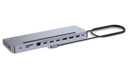 i-Tec USB-C Metal Ergonomic Dock 100W; C31FLAT2PDPRO