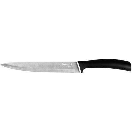 Lamart nůž plátkovací 20cm čepel; soft rukojeť černá/titanium KANT LT2067; 42002129