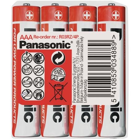 Panasonic R03 4S AAA Red; R03 4S AAA Red