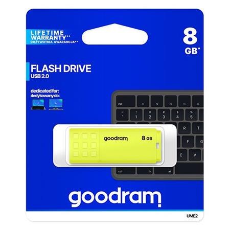 GoodRam UME2 8GB USB 2.0 Yellow; UME2-0080Y0R11