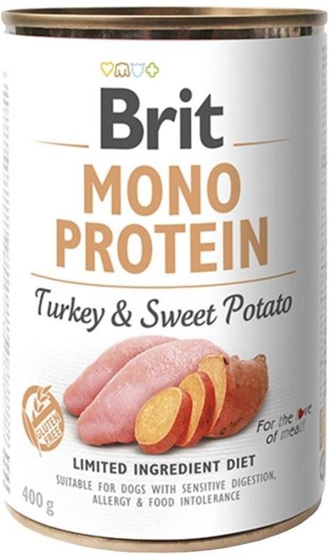 Brit Dog konz Mono Protein Turkey & Sweet Potato 400g; 95466