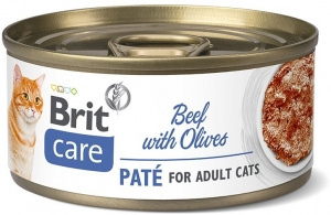 Brit Care Cat konz Paté Beef&Olives 70g; 110651